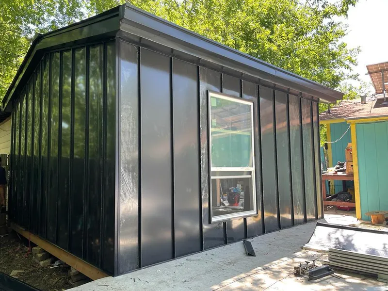 Black standing seam metal wall panels for Metal Roof Installation in Irondale